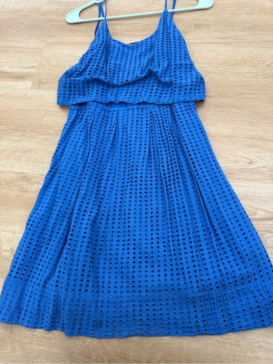 Madewell Dresses & Skirts - Madewell Royal Blue Eyelet Cami Dress